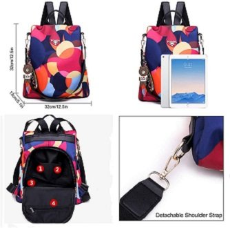 La Mejor Mochila Mujer Arcoiris Impermeable y Antirrobo Shepretty con Tela Oxford La Mejor Mochila Mujer Arcoiris Impermeable y Antirrobo Shepretty con Tela Oxford