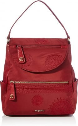 Desigual Accessories PU Backpack Medium, Mochila para Mujer, rojo