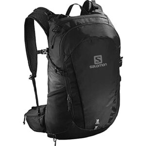 Salomon Trailblazer 30 Mochila para Trekking Unisex, Perfecta para Correr, Senderismo y Ciclismo, Negro, Capacidad Máxima de 30 Litros