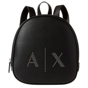Armani Exchange Mochila con Logotipo en la Parte Delantera, Mujer, Negro